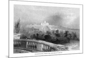 District of Columbia, Washington, View of the Capitol from the White House-Lantern Press-Mounted Art Print