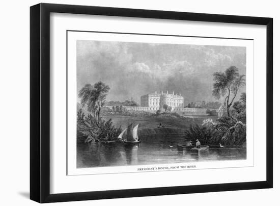 District of Columbia, Washington, View of the White House from the Potomac River-Lantern Press-Framed Art Print