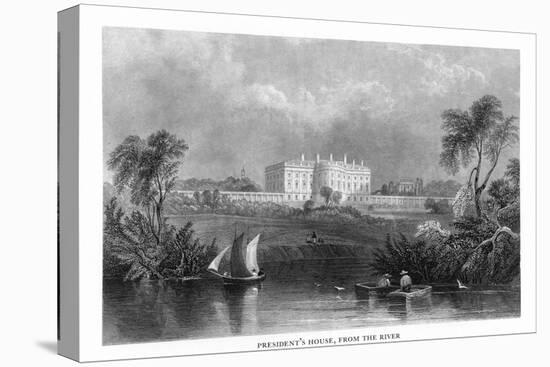District of Columbia, Washington, View of the White House from the Potomac River-Lantern Press-Stretched Canvas