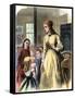 District Teacher in a One-Room School, Mid-1800s-null-Framed Stretched Canvas