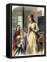 District Teacher in a One-Room School, Mid-1800s-null-Framed Stretched Canvas
