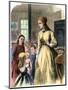District Teacher in a One-Room School, Mid-1800s-null-Mounted Premium Giclee Print
