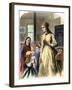 District Teacher in a One-Room School, Mid-1800s-null-Framed Giclee Print