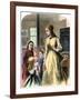 District Teacher in a One-Room School, Mid-1800s-null-Framed Giclee Print