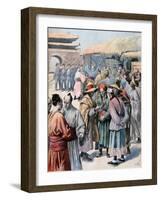 Disturbances in Seoul, Korea, 1894-Frederic Lix-Framed Giclee Print