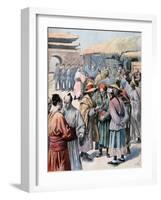 Disturbances in Seoul, Korea, 1894-Frederic Lix-Framed Giclee Print