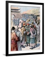 Disturbances in Seoul, Korea, 1894-Frederic Lix-Framed Giclee Print