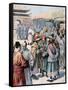 Disturbances in Seoul, Korea, 1894-Frederic Lix-Framed Stretched Canvas
