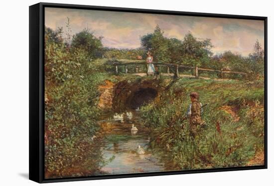 'Disturbing The Fishes', c1901-James Charles-Framed Stretched Canvas