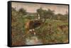 'Disturbing The Fishes', c1901-James Charles-Framed Stretched Canvas