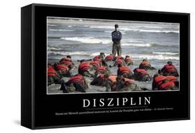 Disziplin: Motivationsposter Mit Inspirierendem Zitat-null-Framed Stretched Canvas