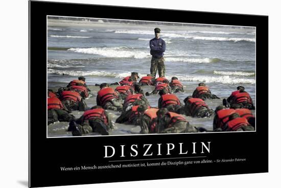 Disziplin: Motivationsposter Mit Inspirierendem Zitat-null-Mounted Photographic Print