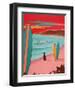 Ditch Plains Surf-Carol Saxe-Framed Art Print