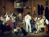 Danish Artists at the Osteria La Gonsola, Rome, 1837-Ditlev Conrad Blunck-Stretched Canvas