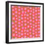 Ditsy Floral Pattern with Small Cherry Flowers-tukkki-Framed Art Print