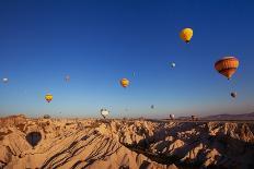 Beautiful Landscape with Hot Air Balloons and Mountains in Cappadocia, Turkey-Ditty_about_summer-Photographic Print