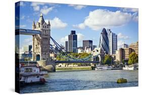 Dity of London & Tower Bridge-null-Stretched Canvas
