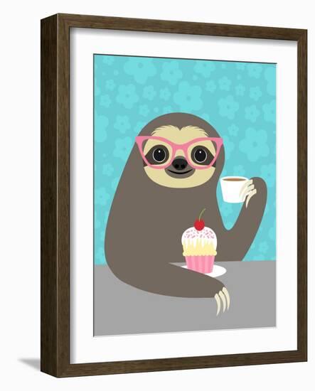 Diva Sloth-Nancy Lee-Framed Art Print