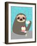 Diva Sloth-Nancy Lee-Framed Art Print