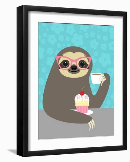 Diva Sloth-Nancy Lee-Framed Art Print