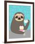 Diva Sloth-Nancy Lee-Framed Art Print