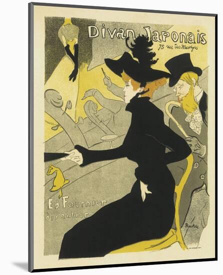 Divan Japonais Music Hall-Henri de Toulouse-Lautrec-Mounted Premium Giclee Print