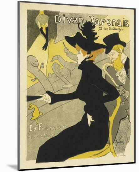 Divan Japonais Music Hall-Henri de Toulouse-Lautrec-Mounted Premium Giclee Print