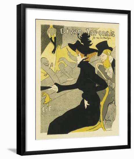 Divan Japonais Music Hall-Henri de Toulouse-Lautrec-Framed Premium Giclee Print