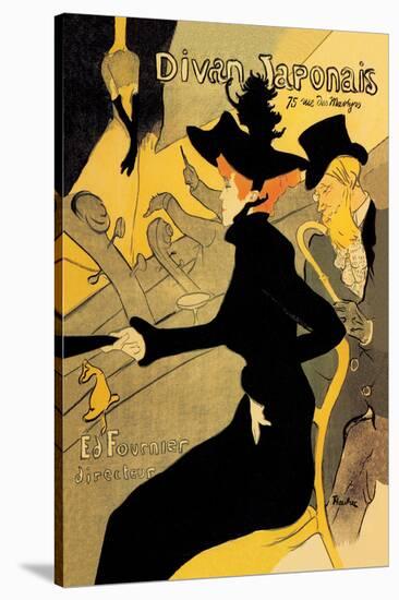 Divan Japonais-Henri de Toulouse-Lautrec-Stretched Canvas