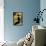Divan Japonais-Henri de Toulouse-Lautrec-Framed Stretched Canvas displayed on a wall
