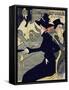 Divan Japonais-Henri de Toulouse-Lautrec-Framed Stretched Canvas