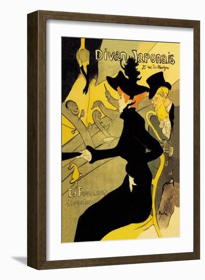 Divan Japonais-Henri de Toulouse-Lautrec-Framed Art Print