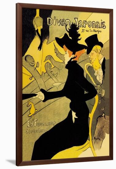 Divan Japonais-Henri de Toulouse-Lautrec-Framed Art Print