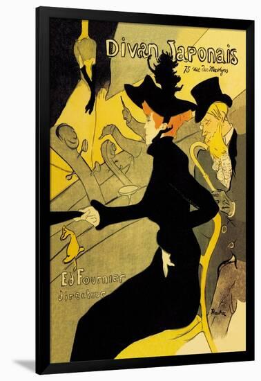 Divan Japonais-Henri de Toulouse-Lautrec-Framed Art Print