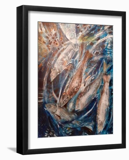 Dive, 2019 (Oils)-jocasta shakespeare-Framed Giclee Print