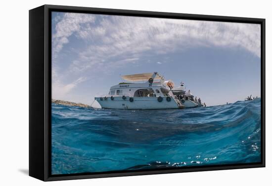 Dive Boats, Low Angle View, Ras Mohammed National Park, Red Sea, Egypt, North Africa, Africa-Mark Doherty-Framed Stretched Canvas
