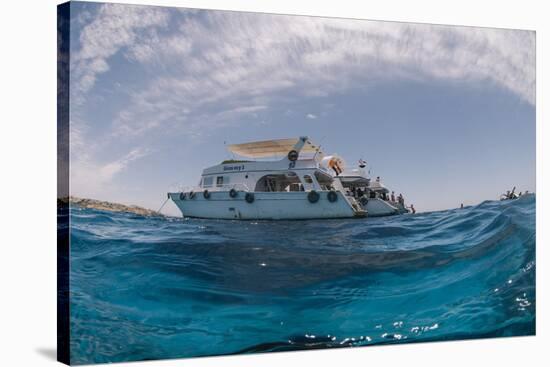 Dive Boats, Low Angle View, Ras Mohammed National Park, Red Sea, Egypt, North Africa, Africa-Mark Doherty-Stretched Canvas