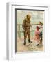 Diver and Children-null-Framed Art Print