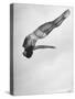 Diver Ann Ross Performing Dive-Gordon Coster-Stretched Canvas