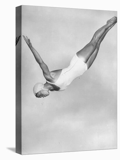 Diver Ann Ross Performing Swan Dive-Gordon Coster-Stretched Canvas