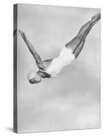 Diver Ann Ross Performing Swan Dive-Gordon Coster-Stretched Canvas