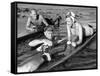 Diver Bringing Up Lobster for Beach Party-Peter Stackpole-Framed Stretched Canvas