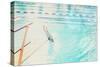 Diver Entering the Water (Focus on the Diving Board)-soupstock-Stretched Canvas