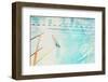 Diver Entering the Water (Focus on the Diving Board)-soupstock-Framed Photographic Print