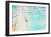 Diver Entering the Water (Focus on the Diving Board)-soupstock-Framed Photographic Print
