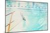 Diver Entering the Water (Focus on the Diving Board)-soupstock-Mounted Photographic Print