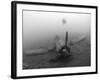 Diver Explores the Wreck of a Mitsubishi Zero Fighter Plane-Stocktrek Images-Framed Photographic Print