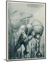 Diver from a "Simon Lake" Submarine Placing a Mine in Channels Used by Enemy Ship 2 of 2-Neal Truslow-Mounted Art Print