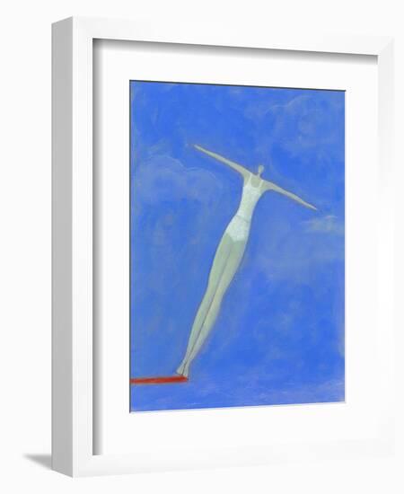 Diver on Springboard-Marie Bertrand-Framed Giclee Print