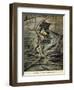 Diver Searching for Shipwrecks in the Depths of Le Havre-null-Framed Giclee Print